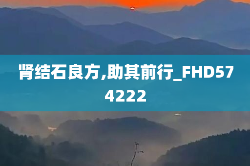 肾结石良方,助其前行_FHD574222