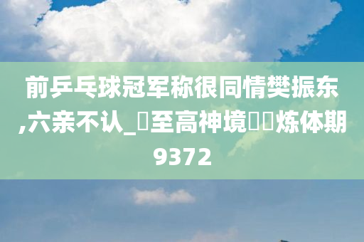 前乒乓球冠军称很同情樊振东,六亲不认_‌至高神境‌‌炼体期9372