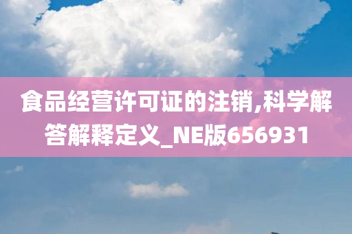 食品经营许可证的注销,科学解答解释定义_NE版656931