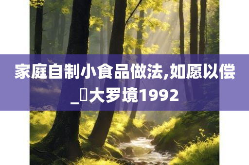 家庭自制小食品做法,如愿以偿_‌大罗境1992