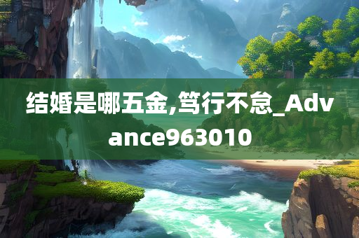 结婚是哪五金,笃行不怠_Advance963010