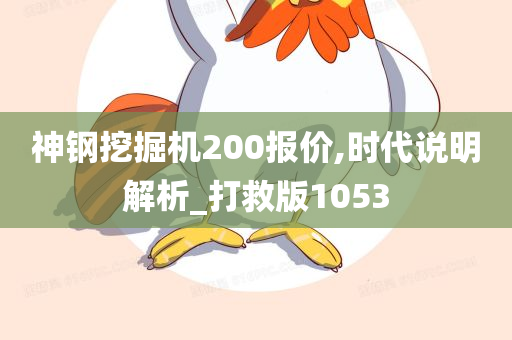 神钢挖掘机200报价,时代说明解析_打救版1053