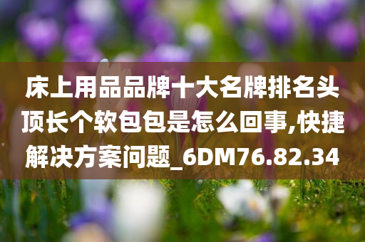 床上用品品牌十大名牌排名头顶长个软包包是怎么回事,快捷解决方案问题_6DM76.82.34