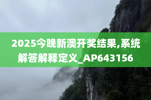 2025今晚新澳开奖结果,系统解答解释定义_AP643156