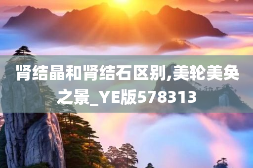 肾结晶和肾结石区别,美轮美奂之景_YE版578313