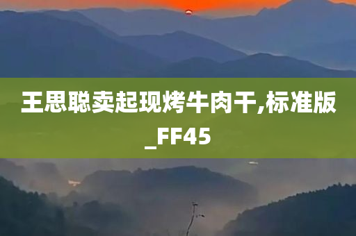 王思聪卖起现烤牛肉干,标准版_FF45