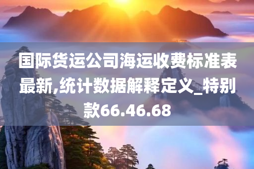 国际货运公司海运收费标准表最新,统计数据解释定义_特别款66.46.68