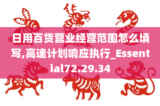 日用百货营业经营范围怎么填写,高速计划响应执行_Essential72.29.34