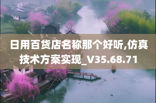 日用百货店名称那个好听,仿真技术方案实现_V35.68.71