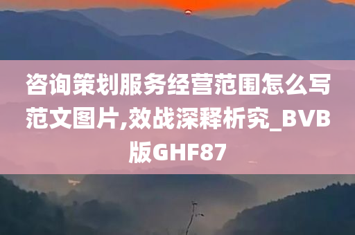 咨询策划服务经营范围怎么写范文图片,效战深释析究_BVB版GHF87