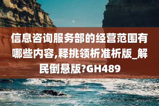 信息咨询服务部的经营范围有哪些内容,释挑领析准析版_解民倒悬版?GH489