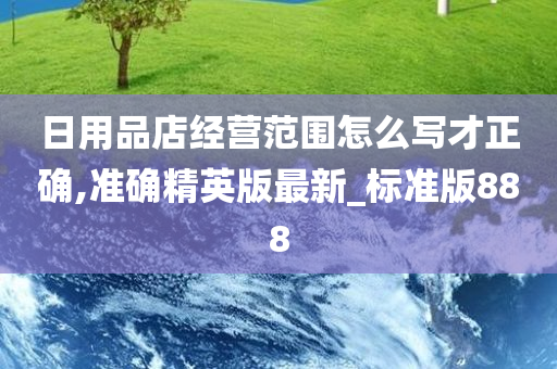 日用品店经营范围怎么写才正确,准确精英版最新_标准版888