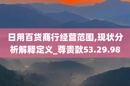 日用百货商行经营范围,现状分析解释定义_尊贵款53.29.98