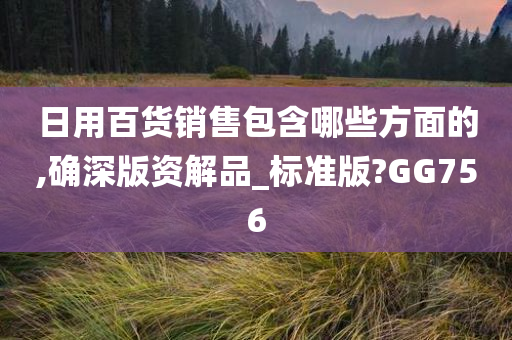 日用百货销售包含哪些方面的,确深版资解品_标准版?GG756