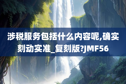 涉税服务包括什么内容呢,确实刻动实准_复刻版?JMF56