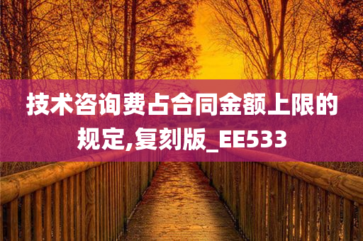 技术咨询费占合同金额上限的规定,复刻版_EE533