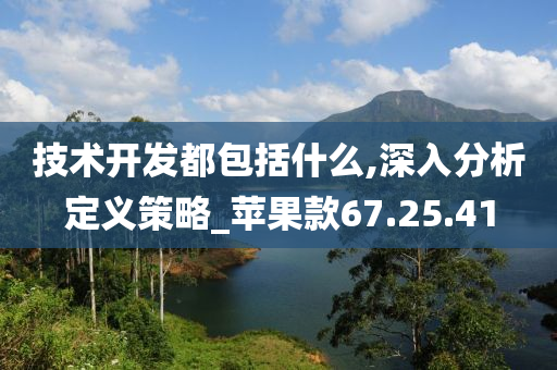 技术开发都包括什么,深入分析定义策略_苹果款67.25.41