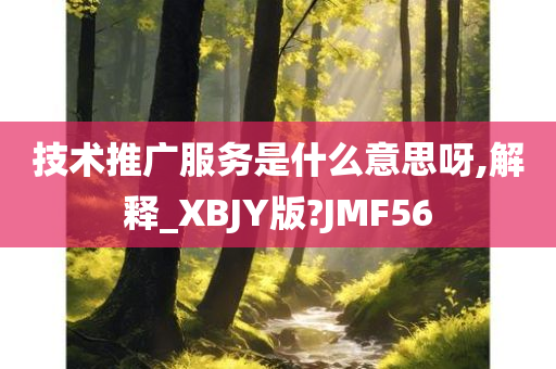 技术推广服务是什么意思呀,解释_XBJY版?JMF56