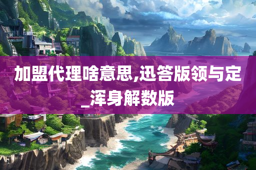 加盟代理啥意思,迅答版领与定_浑身解数版