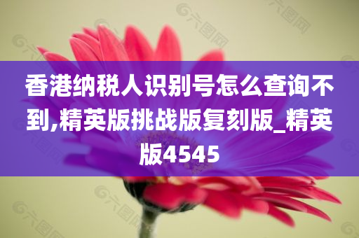 香港纳税人识别号怎么查询不到,精英版挑战版复刻版_精英版4545