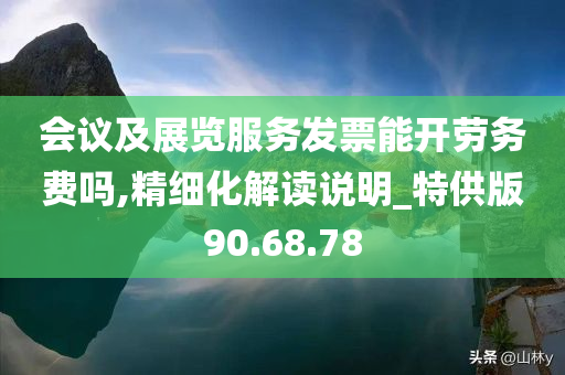 会议及展览服务发票能开劳务费吗,精细化解读说明_特供版90.68.78