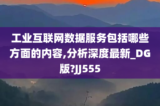 工业互联网数据服务包括哪些方面的内容,分析深度最新_DG版?JJ555