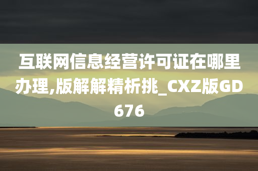 互联网信息经营许可证在哪里办理,版解解精析挑_CXZ版GD676