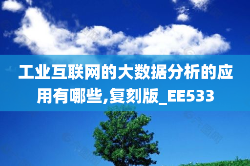 工业互联网的大数据分析的应用有哪些,复刻版_EE533