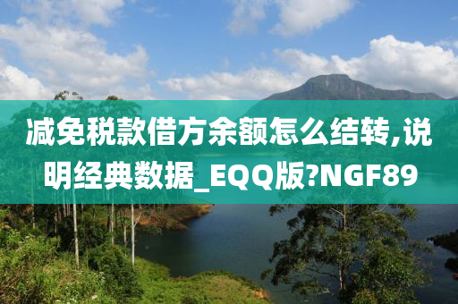 减免税款借方余额怎么结转,说明经典数据_EQQ版?NGF89