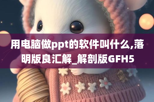 用电脑做ppt的软件叫什么,落明版良汇解_解剖版GFH5