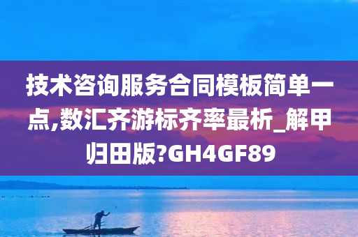 技术咨询服务合同模板简单一点,数汇齐游标齐率最析_解甲归田版?GH4GF89