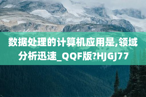 数据处理的计算机应用是,领域分析迅速_QQF版?HJGJ77