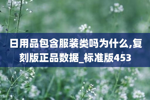 日用品包含服装类吗为什么,复刻版正品数据_标准版453