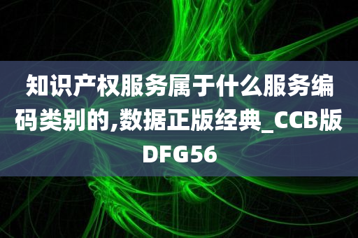 知识产权服务属于什么服务编码类别的,数据正版经典_CCB版DFG56