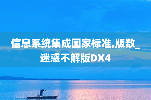 信息系统集成国家标准,版数_迷惑不解版DX4