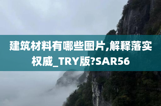 建筑材料有哪些图片,解释落实权威_TRY版?SAR56