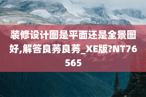 装修设计图是平面还是全景图好,解答良莠良莠_XE版?NT76565