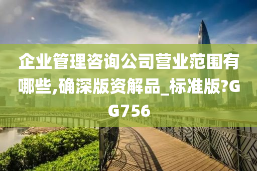 企业管理咨询公司营业范围有哪些,确深版资解品_标准版?GG756