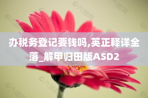 办税务登记要钱吗,英正释详全落_解甲归田版ASD2