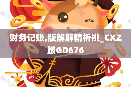 财务记账,版解解精析挑_CXZ版GD676