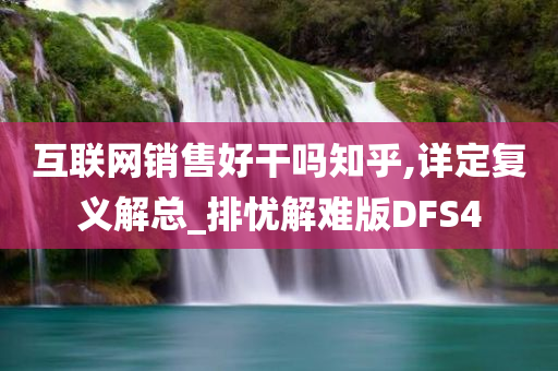 互联网销售好干吗知乎,详定复义解总_排忧解难版DFS4