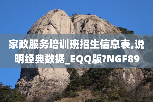 家政服务培训班招生信息表,说明经典数据_EQQ版?NGF89