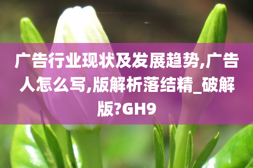 广告行业现状及发展趋势,广告人怎么写,版解析落结精_破解版?GH9