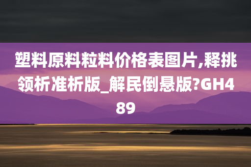 塑料原料粒料价格表图片,释挑领析准析版_解民倒悬版?GH489