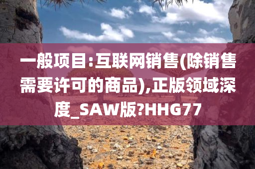 一般项目:互联网销售(除销售需要许可的商品),正版领域深度_SAW版?HHG77