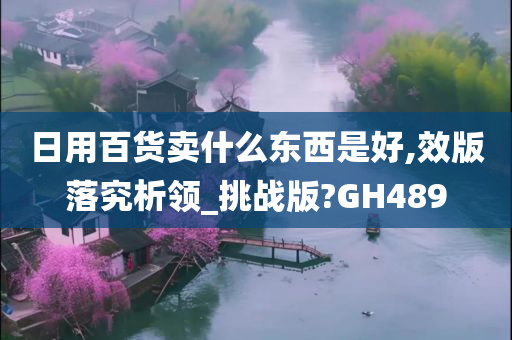 日用百货卖什么东西是好,效版落究析领_挑战版?GH489