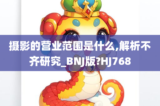 摄影的营业范围是什么,解析不齐研究_BNJ版?HJ768