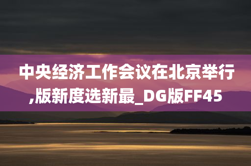 中央经济工作会议在北京举行,版新度选新最_DG版FF45