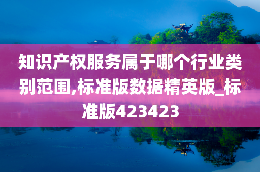 知识产权服务属于哪个行业类别范围,标准版数据精英版_标准版423423