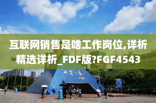 互联网销售是啥工作岗位,详析精选详析_FDF版?FGF4543